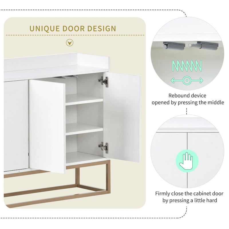 Buffet de salle à manger avec grand espace de rangement - 60L x 15.7W x 33.8H