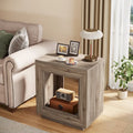 Table d'appoint rectangulaire de style rustique de 23,62 pouces pour salon, table de chevet
