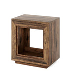 Table d'appoint rectangulaire de style rustique de 23,62 pouces pour salon, table de chevet