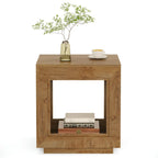 Table d'appoint rectangulaire de style rustique de 23,62 pouces pour salon, table de chevet