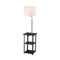 58 Table d'appoint canapé avec étagères et lampe, avec station de charge