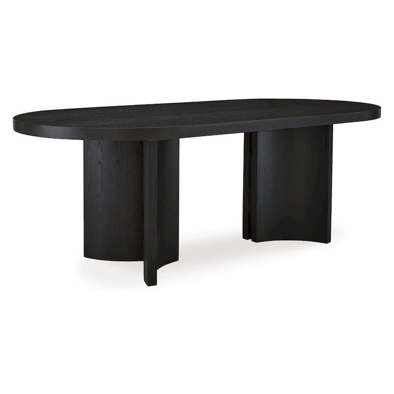 Table de salle à manger noire - 86,25 L x 42 P x 30,25 H