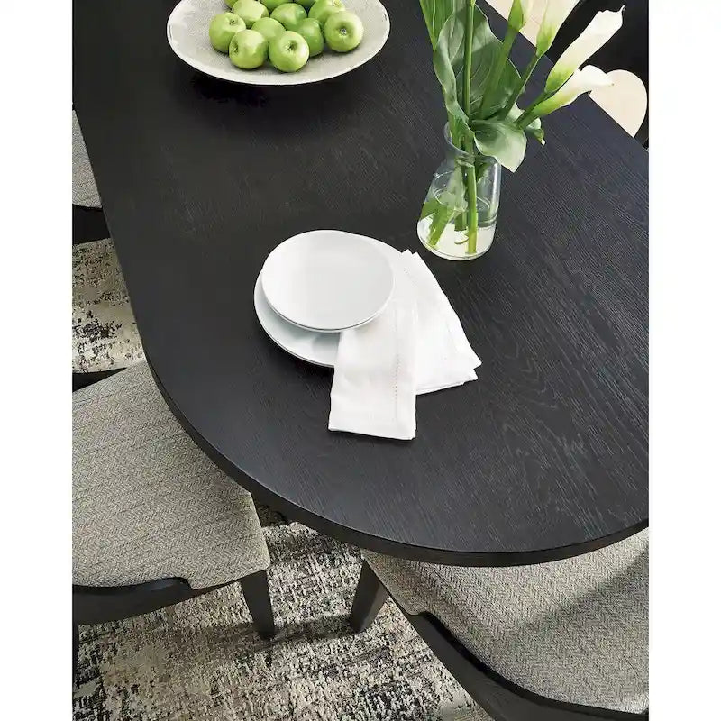 Table de salle à manger noire - 86,25 L x 42 P x 30,25 H