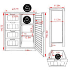 Meuble de rangement sur pied pour salle de bain VEIKOUS avec 4 tiroirs