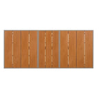 Ensemble de salle à manger extérieur extensible 7 pièces avec table extensible et 6 chaises avec accoudoirs