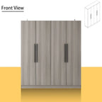 Armoire de rangement moderne sur pied en bois massif avec étagères