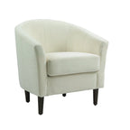 Lot de 2 fauteuils club modernes en lin style tonneau
